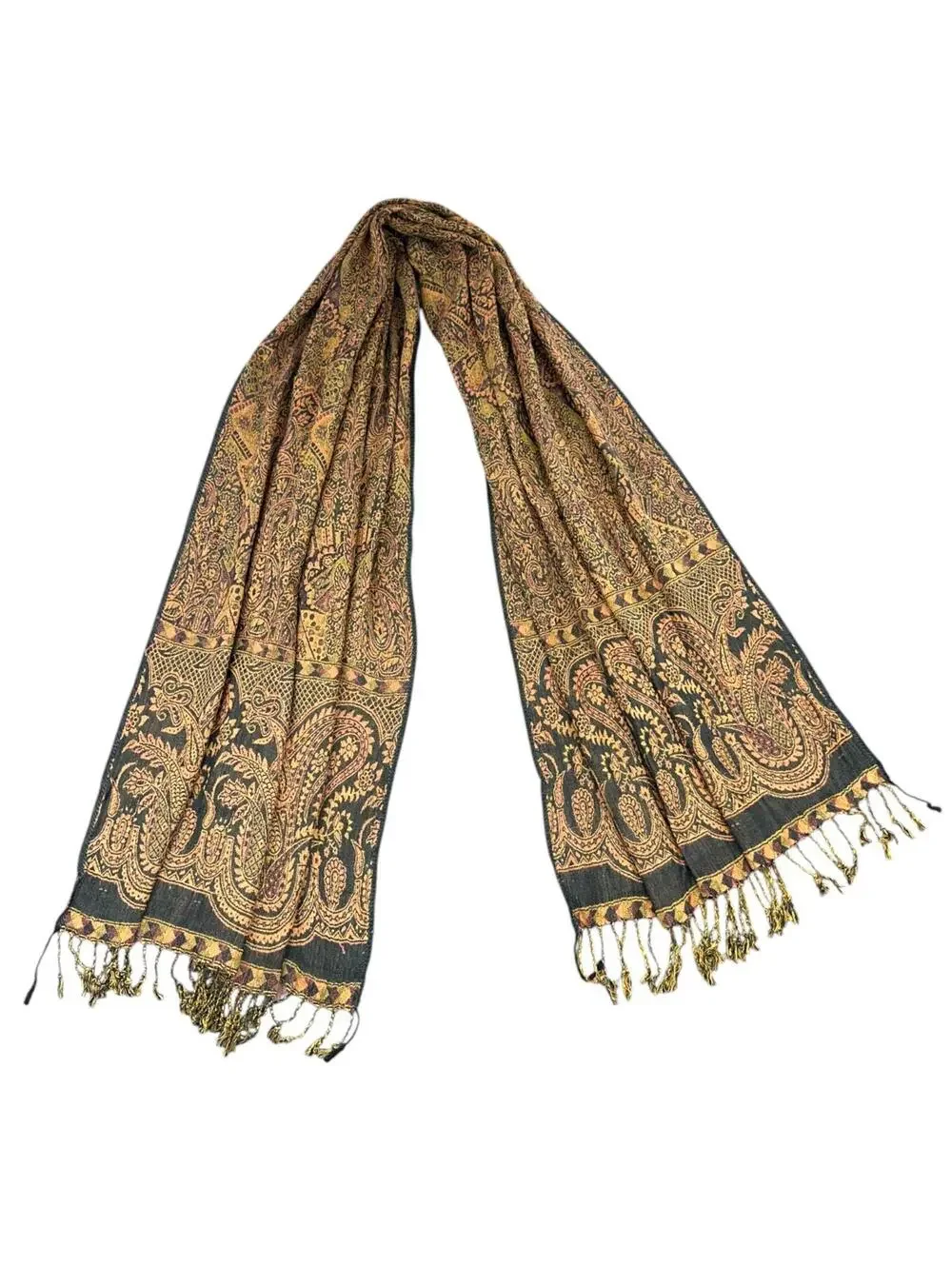 Vintage Dark Academia Paisley Pashmina